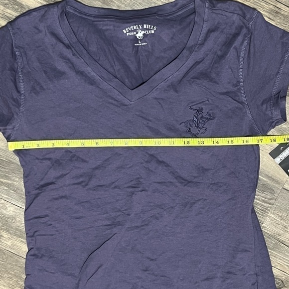 Beverly Hills Navy Blue Polo Club Tees (Sz L) - Picture 6 of 7